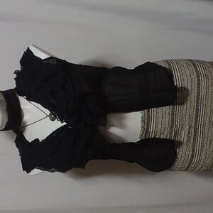 MILEY CYRUS WOMENS BLOUSE SIZE M IN A BEAUTIFUL BLACK SEE THRU SHEER